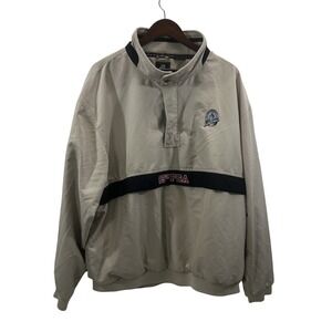 PGA 89th Championship Men XL Windbreaker Tan 2007 Southern Hill 1/4 Zip Pullover